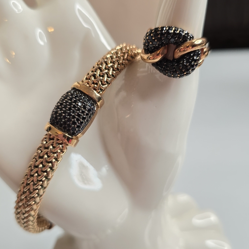 Bronze Milor Mesh Bracelet And Ring Set